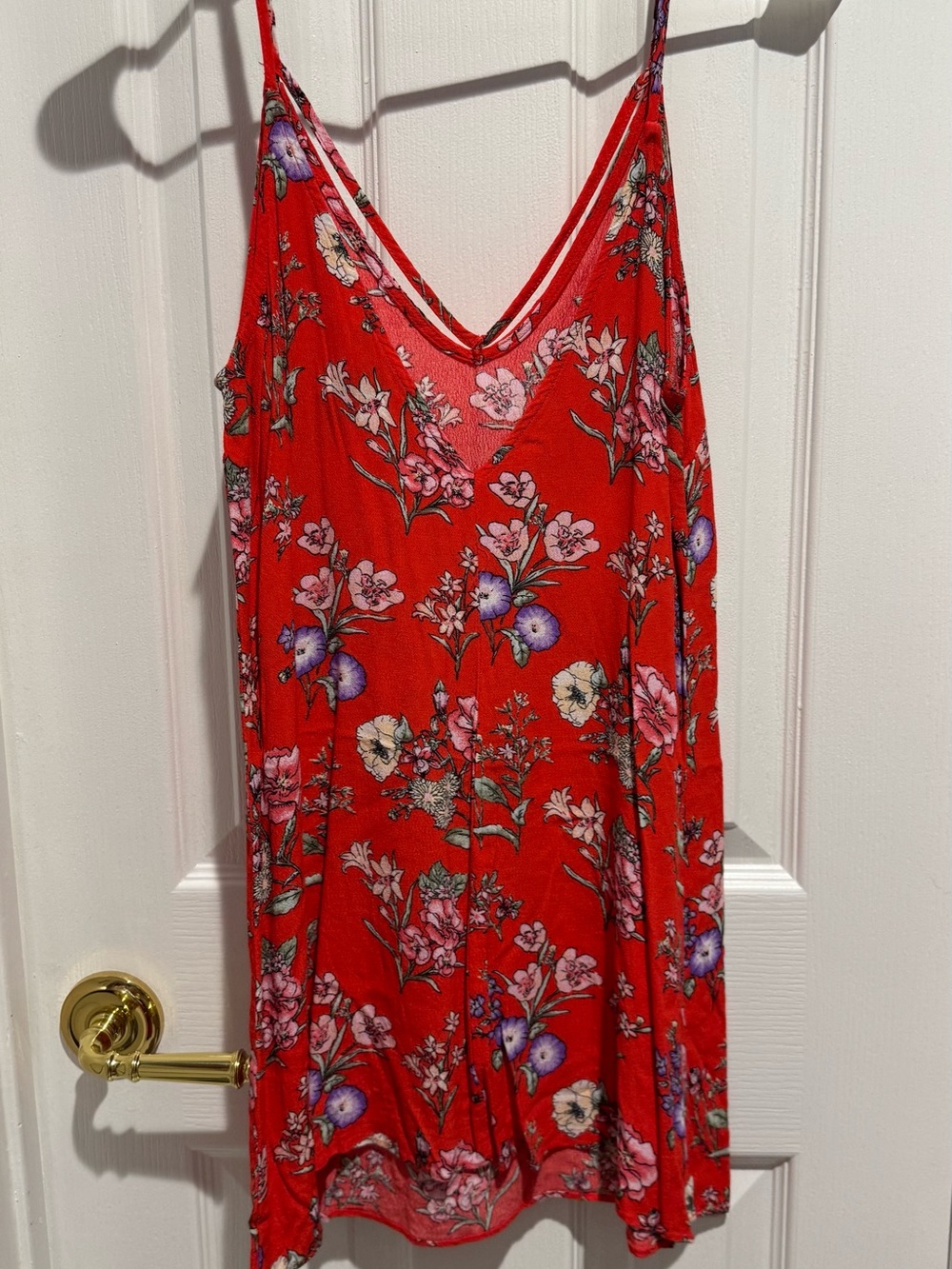 Forever 21 Coral Floral Slip Dress